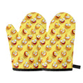 Crazy Emoji Pattern Print Oven Mitts