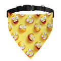 Crazy Emoji Pattern Print Over The Collar Dog Bandana