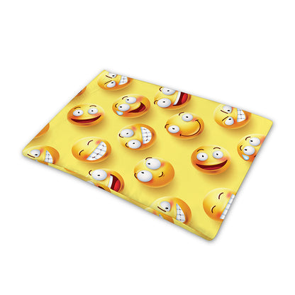 Crazy Emoji Pattern Print Pet Cooling Mat Cover