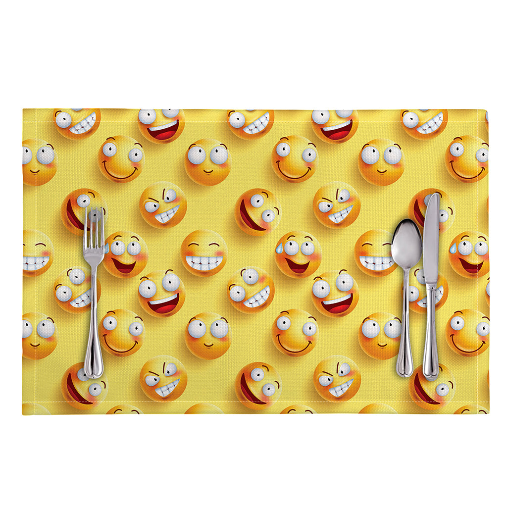 Crazy Emoji Pattern Print Placemat