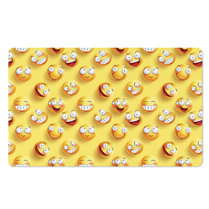 Crazy Emoji Pattern Print Polyester Doormat