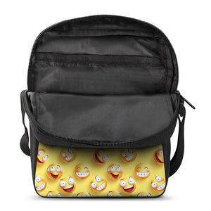 Crazy Emoji Pattern Print Rectangular Crossbody Bag