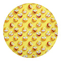 Crazy Emoji Pattern Print Round Blanket