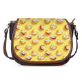 Crazy Emoji Pattern Print Saddle Bag