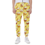 Crazy Emoji Pattern Print Scuba Joggers