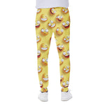 Crazy Emoji Pattern Print Scuba Joggers