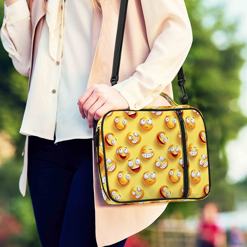 Crazy Emoji Pattern Print Shoulder Strap Bible Bag