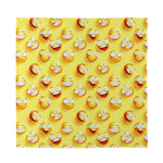 Crazy Emoji Pattern Print Silk Bandana