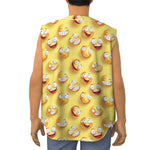 Crazy Emoji Pattern Print Sleeveless Baseball Jersey