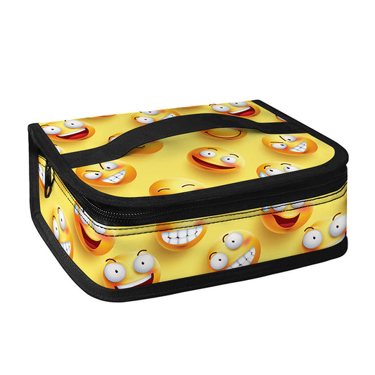Crazy Emoji Pattern Print Small Lunch Bag