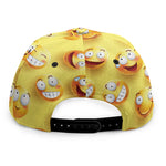 Crazy Emoji Pattern Print Snapback Cap