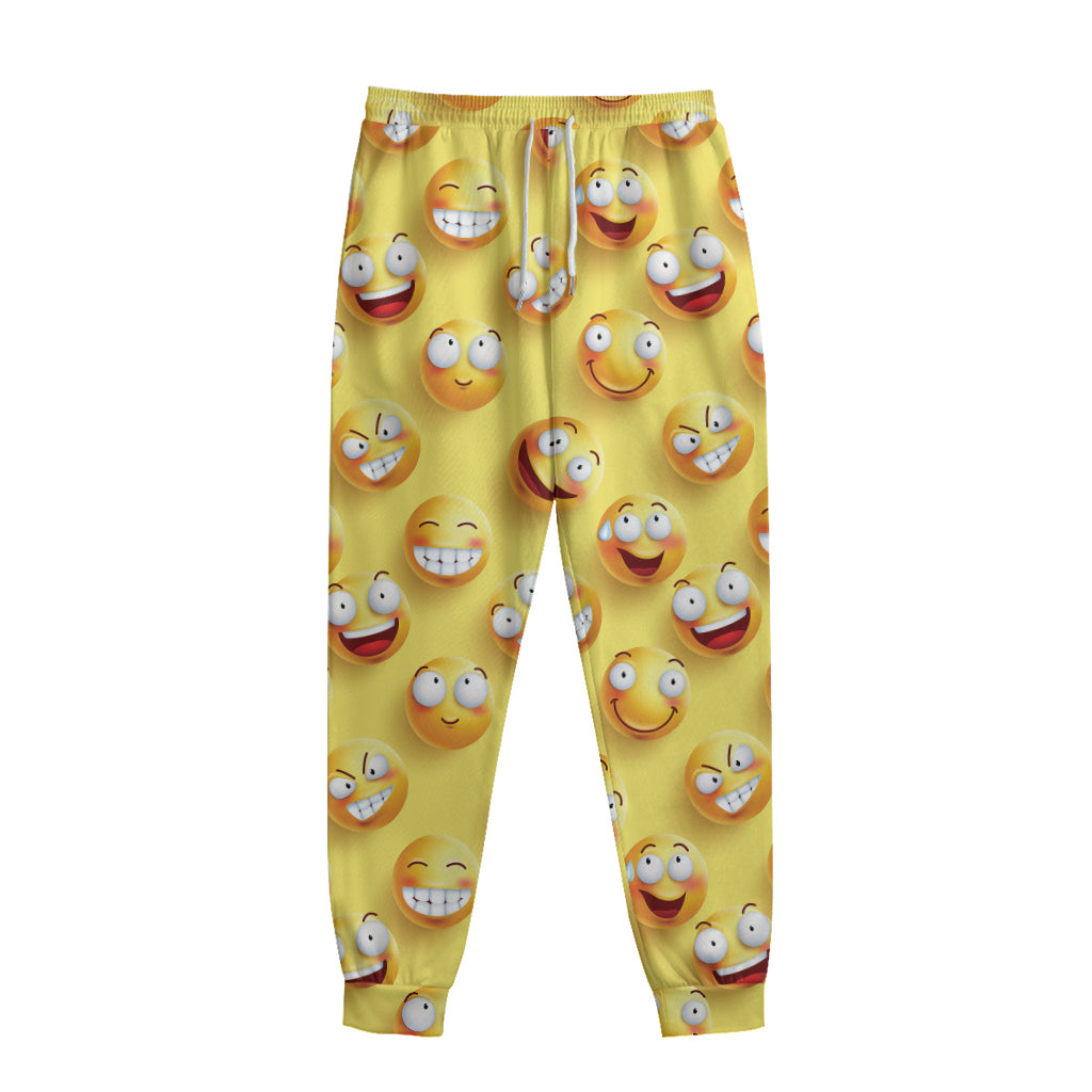 Crazy Emoji Pattern Print Sweatpants