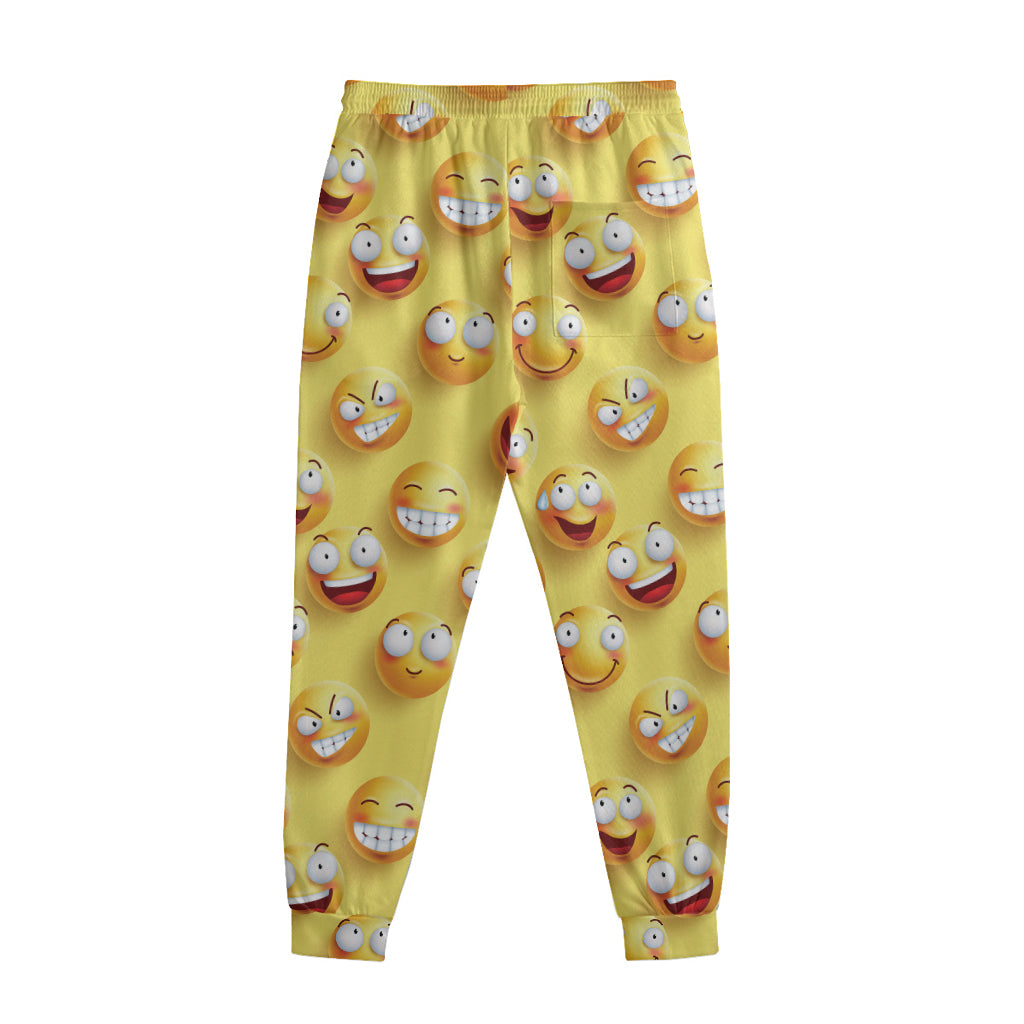 Crazy Emoji Pattern Print Sweatpants