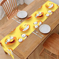 Crazy Emoji Pattern Print Table Runner