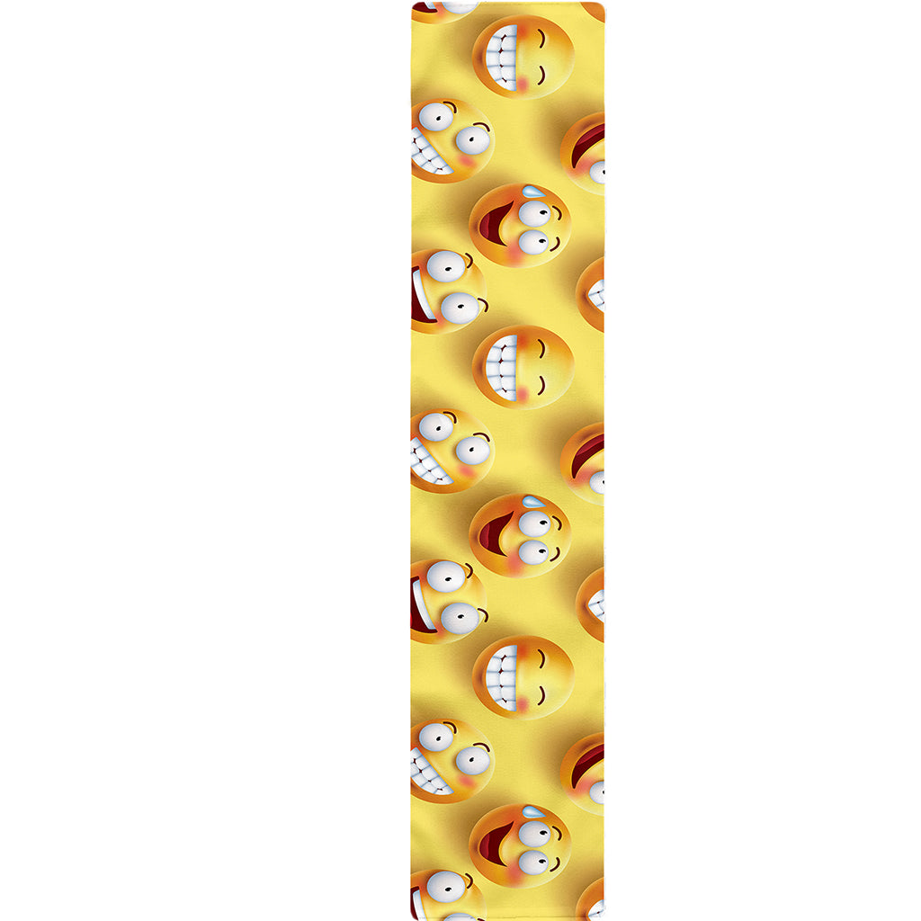 Crazy Emoji Pattern Print Table Runner