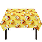 Crazy Emoji Pattern Print Tablecloth