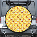 Crazy Emoji Pattern Print Tire Cover