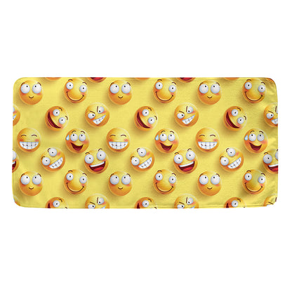 Crazy Emoji Pattern Print Towel