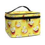 Crazy Emoji Pattern Print Travel Makeup Bag