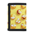 Crazy Emoji Pattern Print Trifold Wallet