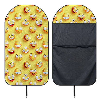 Crazy Emoji Pattern Print Waterproof Car Seat Cover