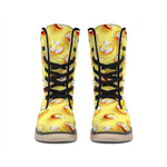 Crazy Emoji Pattern Print Winter Boots