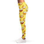 Crazy Emoji Pattern Print Women's Leggings