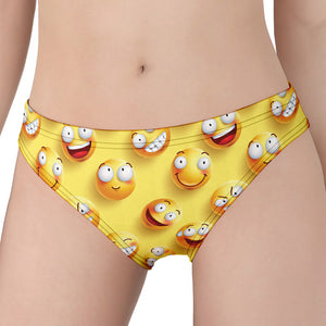 Crazy Emoji Pattern Print Women's Panties