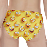 Crazy Emoji Pattern Print Women's Panties