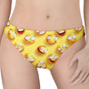 Crazy Emoji Pattern Print Women's Thong