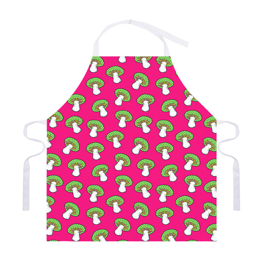 Crazy Mushroom Pattern Print Adjustable Apron