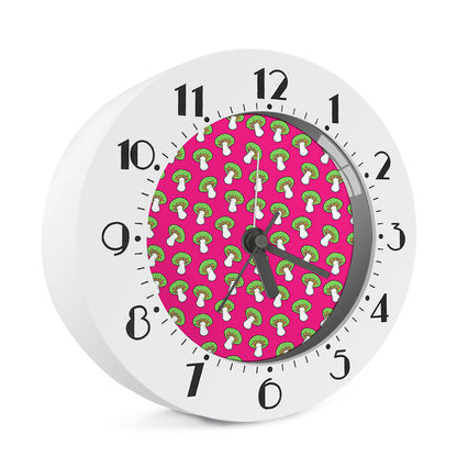 Crazy Mushroom Pattern Print Alarm Clock