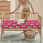Crazy Mushroom Pattern Print Baby Crib Sheet