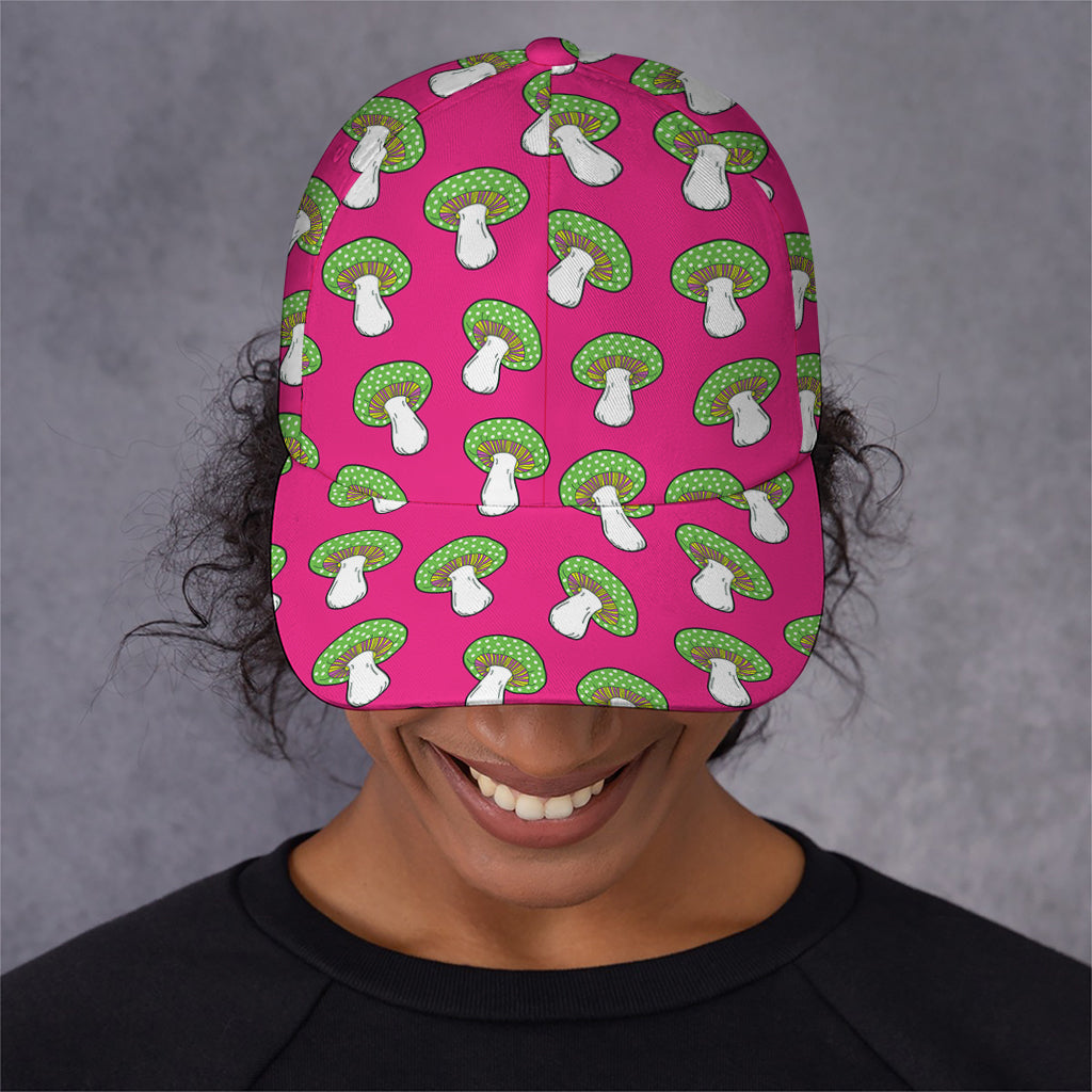 Crazy Mushroom Pattern Print Baseball Cap