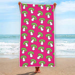 Crazy Mushroom Pattern Print Beach Towel