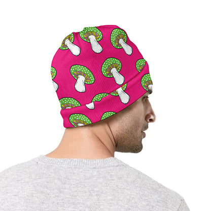 Crazy Mushroom Pattern Print Beanie