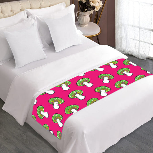 Crazy Mushroom Pattern Print Bed Runner