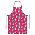 Crazy Mushroom Pattern Print Bib Apron With Pocket