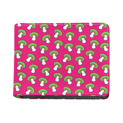 Crazy Mushroom Pattern Print Bifold Wallet