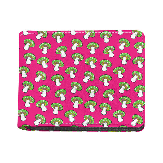 Crazy Mushroom Pattern Print Bifold Wallet