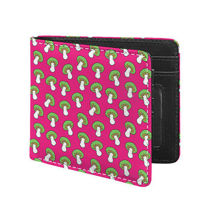 Crazy Mushroom Pattern Print Bifold Wallet