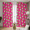 Crazy Mushroom Pattern Print Blackout Pencil Pleat Curtains