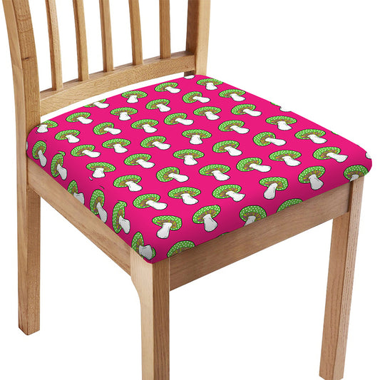 Crazy Mushroom Pattern Print Chair Cushion Cover