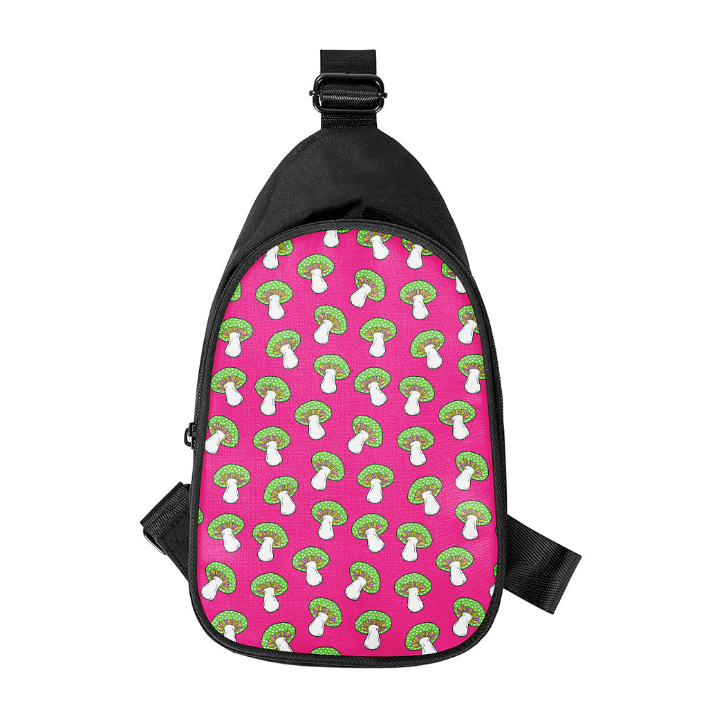 Crazy Mushroom Pattern Print Chest Bag