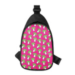 Crazy Mushroom Pattern Print Chest Bag