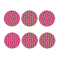 Crazy Mushroom Pattern Print Coaster Set