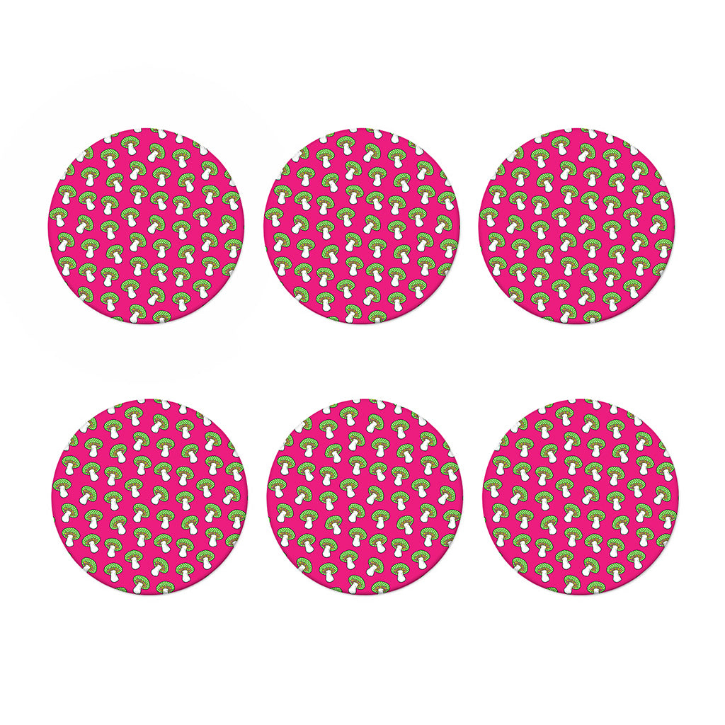 Crazy Mushroom Pattern Print Coaster Set