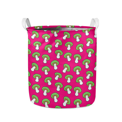 Crazy Mushroom Pattern Print Collapsible Laundry Basket