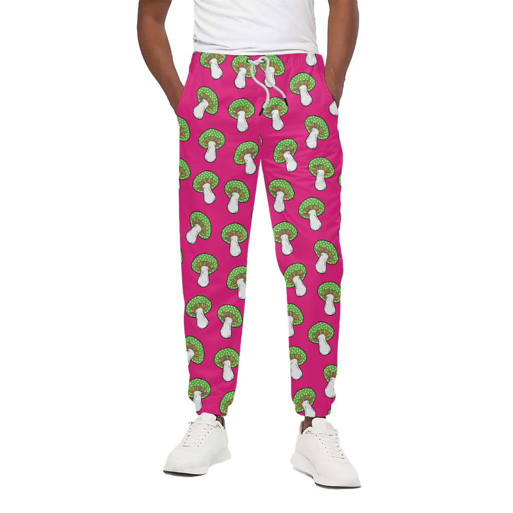Crazy Mushroom Pattern Print Cotton Pants