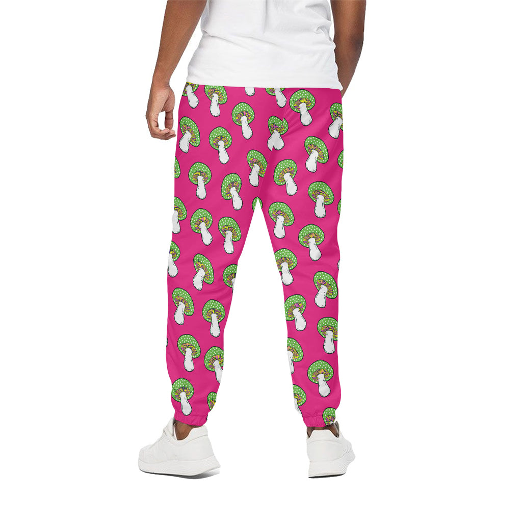 Crazy Mushroom Pattern Print Cotton Pants